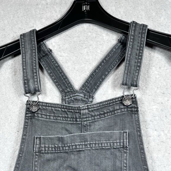Aerie Overall Womens XS Gray Stretch Romper Denim Jeans Shorts - Picture 2 of 14